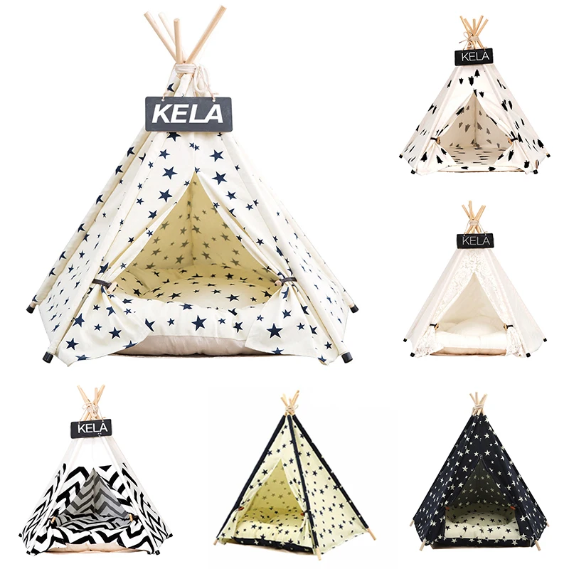  JORMEL Pet Tent Dog Bed Cat Toy House Portable Washable Pet Teepee Stripe Pattern Fashion 2019 Cont