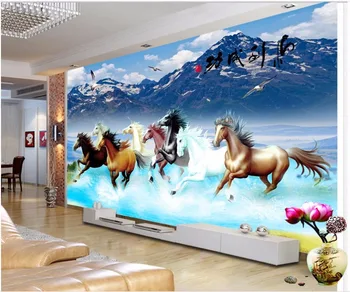

Custom photo wallpaper 3d murals wallpaper Plateau Horse TV background wall decorative painting wall paper livingroom decoration