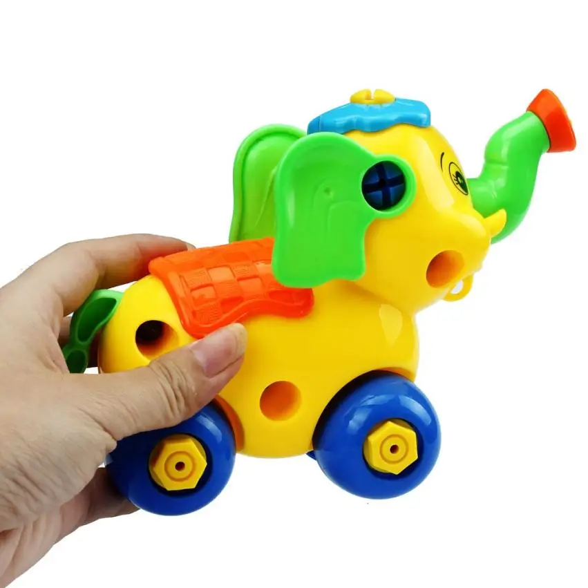 Рождественский подарок разборки слон автомобиль дизайн развивающие игрушки для детей не вредит экологии Q30 AUG17