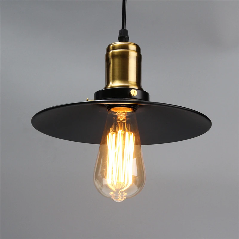 

Smuxi Retro Vintage Pendant Lights 1m Cable 18/22/26cm Industrial Bar Kitchen Metal Pendant Lamp Fixtures Lampshade