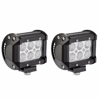 

exLED 1 pair 18W LED Pods LED Work Lights Driving Fog Lights for Off-road, Truck, Car, ATV, SUV, Jeep