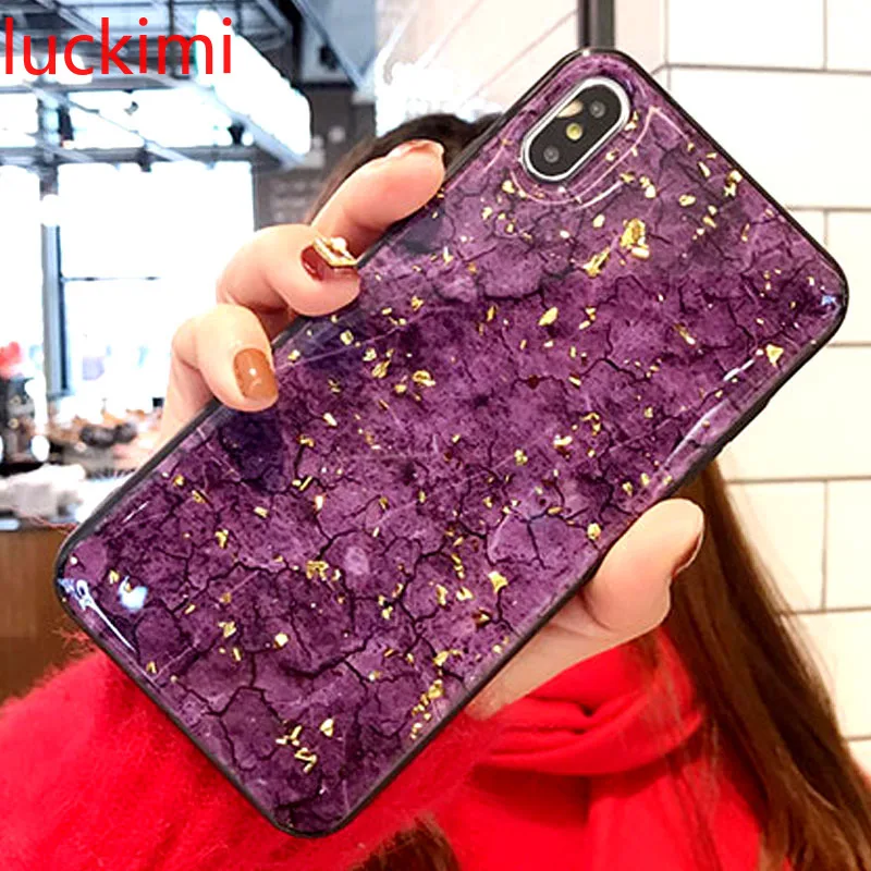 

For huawei honor 9lite 10 9 lite 8c honor 8x max Gold Bling Marble Case