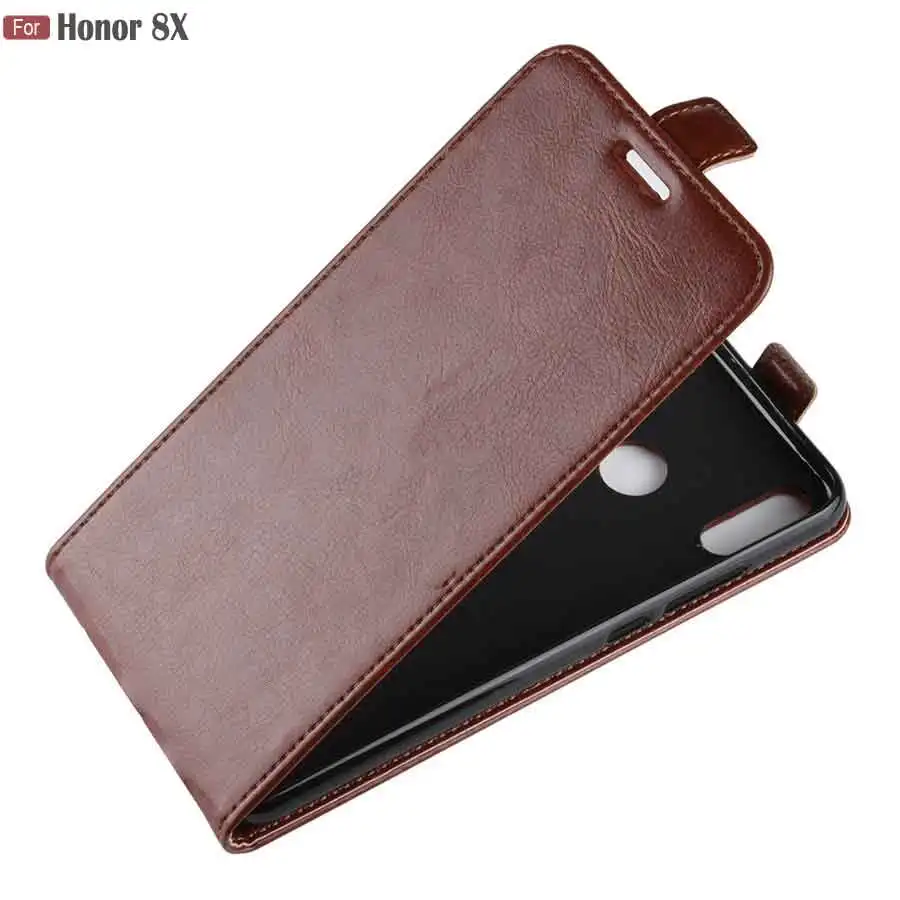 

JFVNSUN Case For Huawei Honor 8X Top Quality Leather Silicone Vertical Protective Flip Cover Honor 8X Case Fundas Phone Bag 6.5"