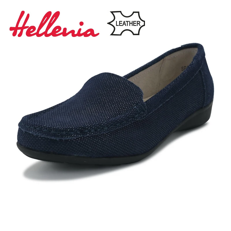 

Hellenia Fashion Brand soft Leather Women Shoes Comfort Round Toe handmade soft Sole Shoe Travel Shoe Women Footwear Size 36 -41