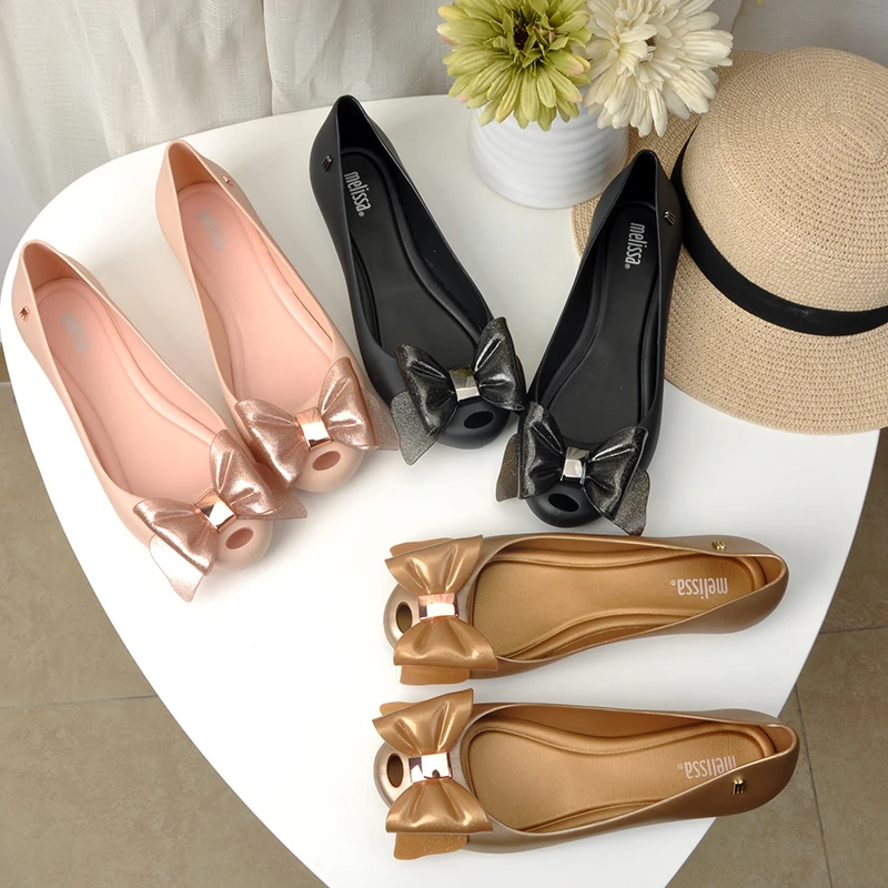 

Melissa Jelly Shoes Women Sandals Bowtie Summer Ladies Sandals Melissa Female Shoes Non-slip Women Melissa Sandals Breathable