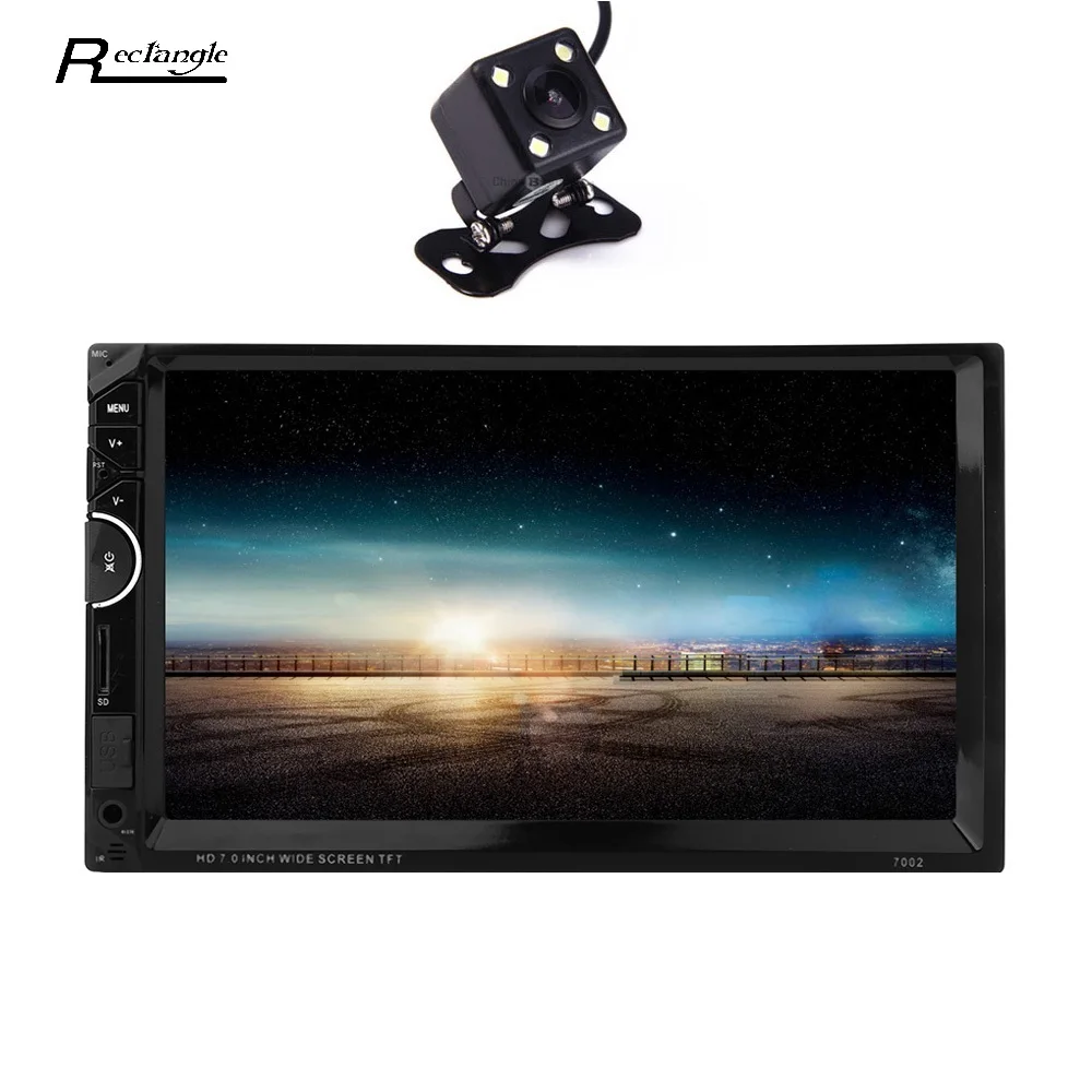 

7'' 2 Din Car Video Player DVD Player 2Din Car Video MP5 Player Touch Screen Bluetooth FM Radio support Rear View Camera