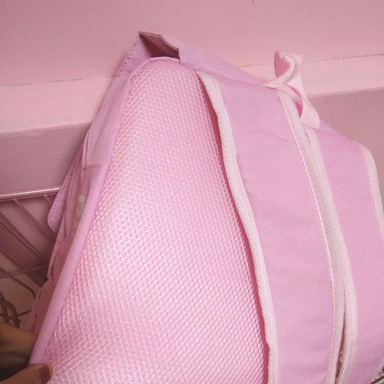 Menina bonito amor bordado mochila de grande