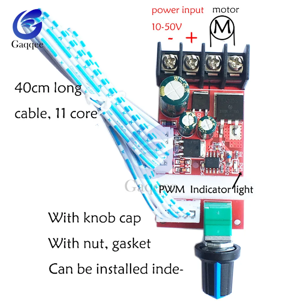 DC PWM мотор регулятор скорости модуль 10V 50V 15A диммеры для светодиодной ленты