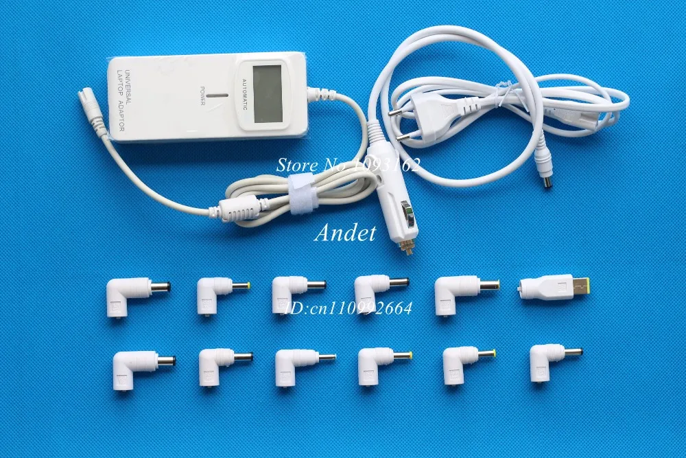 

LCD Third Generation Smart Multifunctional Universal Power Supply Home or Car Charger Laptop Adapter 90W with USB2.4A for Phone