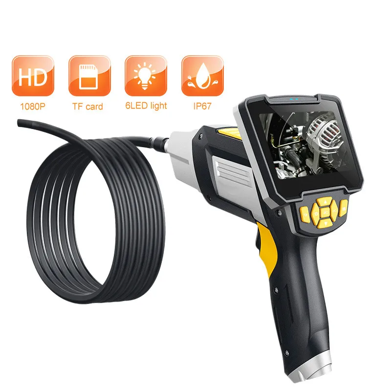 

Digital Industrial Endoscope 4.3 inch LCD Borescope Videoscope with CMOS Sensor Semi-Rigid Inspection Camera Handheld Endoscope