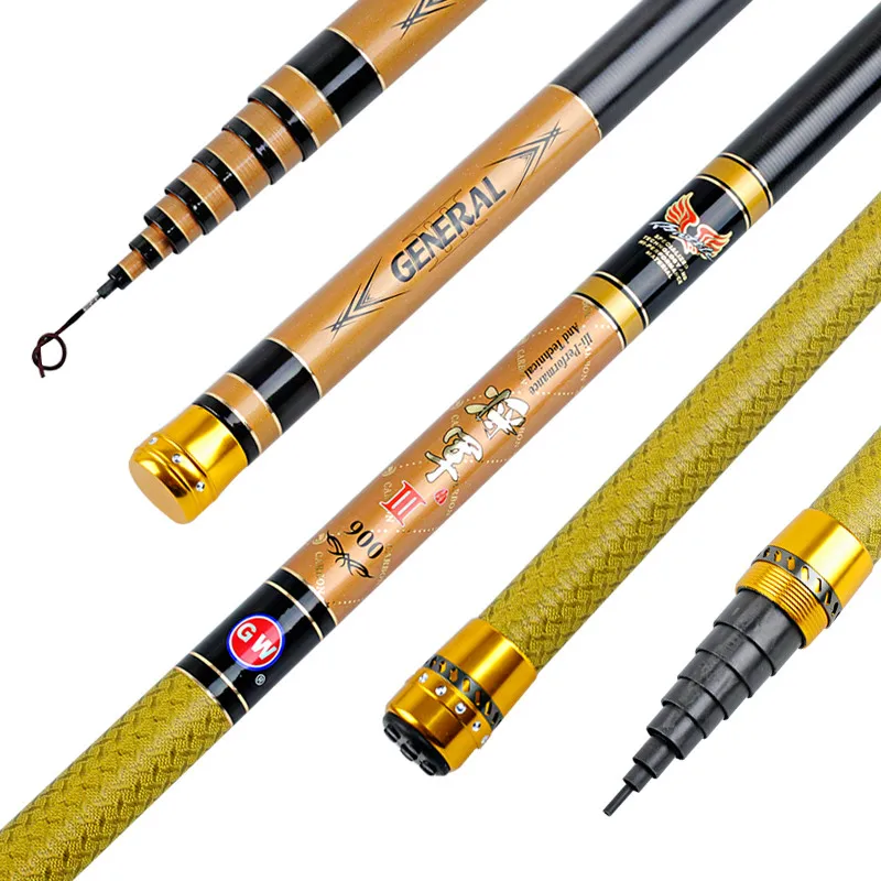 

High Carbon Stream Rod Super Long Power Hand Pole Super Hard Ultra-light Lake Fishing Stick 8m 9m 10m 11m 12m 13m Pesca