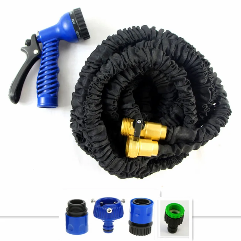 Free Shipping Double Latex Black Garden Hose Flexible 3 4 Inch