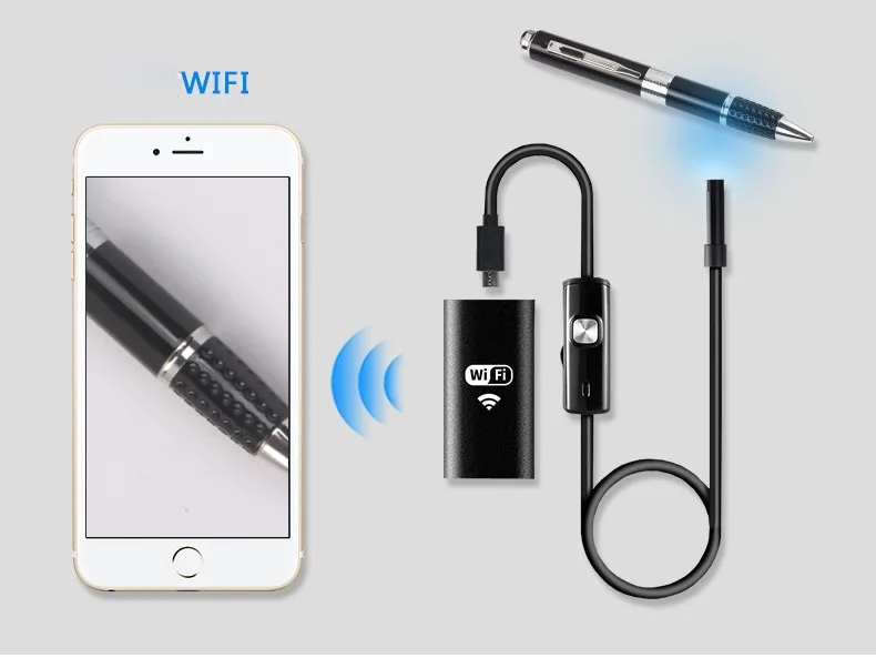 8 мм Мини wifi эндоскоп камера мягкий кабель Водонепроницаемый Инспекционная камера USB эндоскоп бороскоп IOS эндоскоп камера для Iphone
