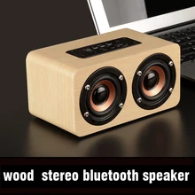 Fine wood Bluetooth sound box stereo hyper bass high fidelity HiFi effect full frequency double speaker stage reverberation effe