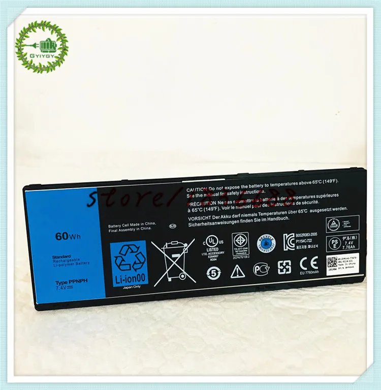Аккумулятор для ноутбука GYIYGY 7 4 V 60Wh PPNPH планшета DELL Latitude 10 ST2 FWRM8 1XP35