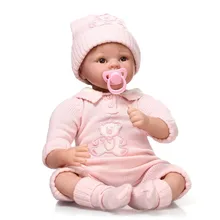 Мода 2" Reborn Детские куклы девушки игрушка Силиконовые Винил новорожденный реалистичные ребенка с одеждой карие глаза мохер очень мило