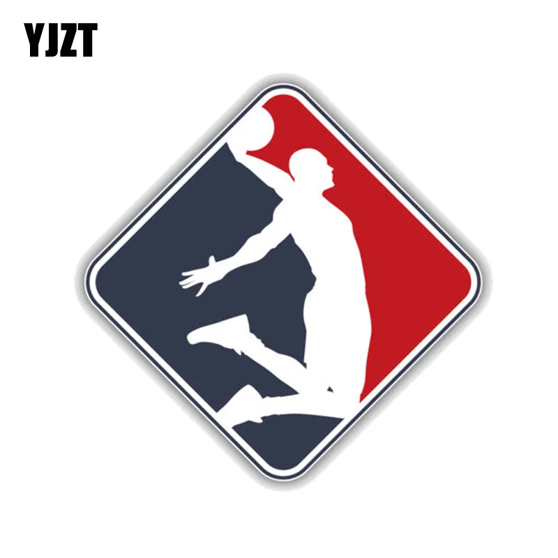 

YJZT 13CM*13CM Interesting Basketball Player Label PVC Motorcycle Car Sticker 11-00448