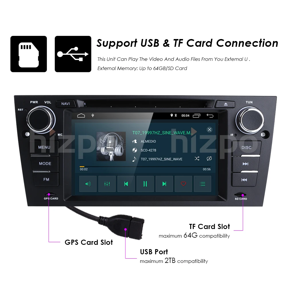 Top 7" 2 din Android 9.0 Car DVD Auto Radio GPS Head unit For BMW E90 E91 E92 E93 2006 2007 2008 2009 2010 2011 2012 Camera 4G WIFI 21