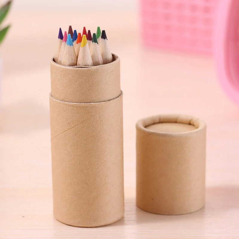 

12 Colored Pencil Set Wooden Painting Colorful Pencils for Student Artist Drawing Paint Pencils lapis de cor Free shipping