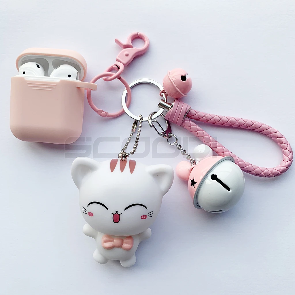 Cat1 Силиконовый чехол с изображением единорога для Apple Airpods, чехол, милые декоративные аксессуары, защитный чехол для наушников с Bluetooth - Цвет: Cat1