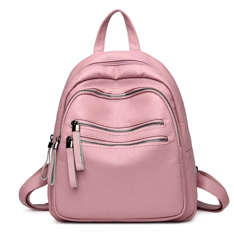 

Female Leather Backpack Ladies Bagpack Designer Big Capacity School Rucksack College Daypack Backpacks for Teenage Girls Mochila