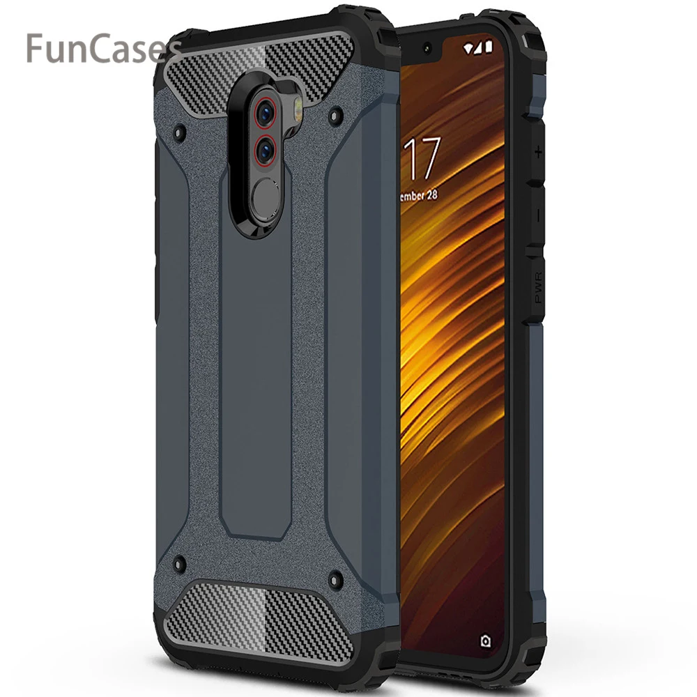 Для Xiaomi PocoPhone F1 чехол Роскошный Жесткий Прочный Hybrid Броня силикон тонкий ТПУ