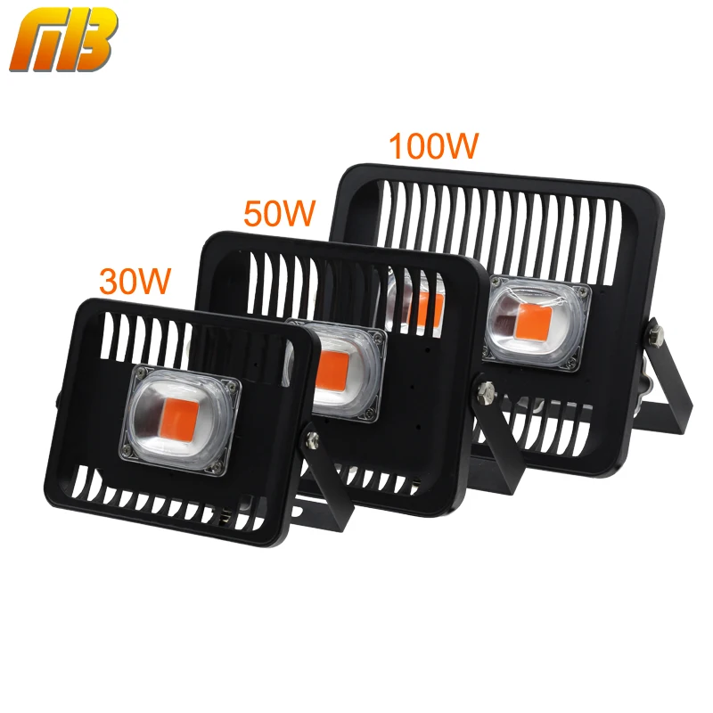 Светодиодная лампа для выращивания прожектор полный спектр 30 W 50 100 110 V 220 Открытый