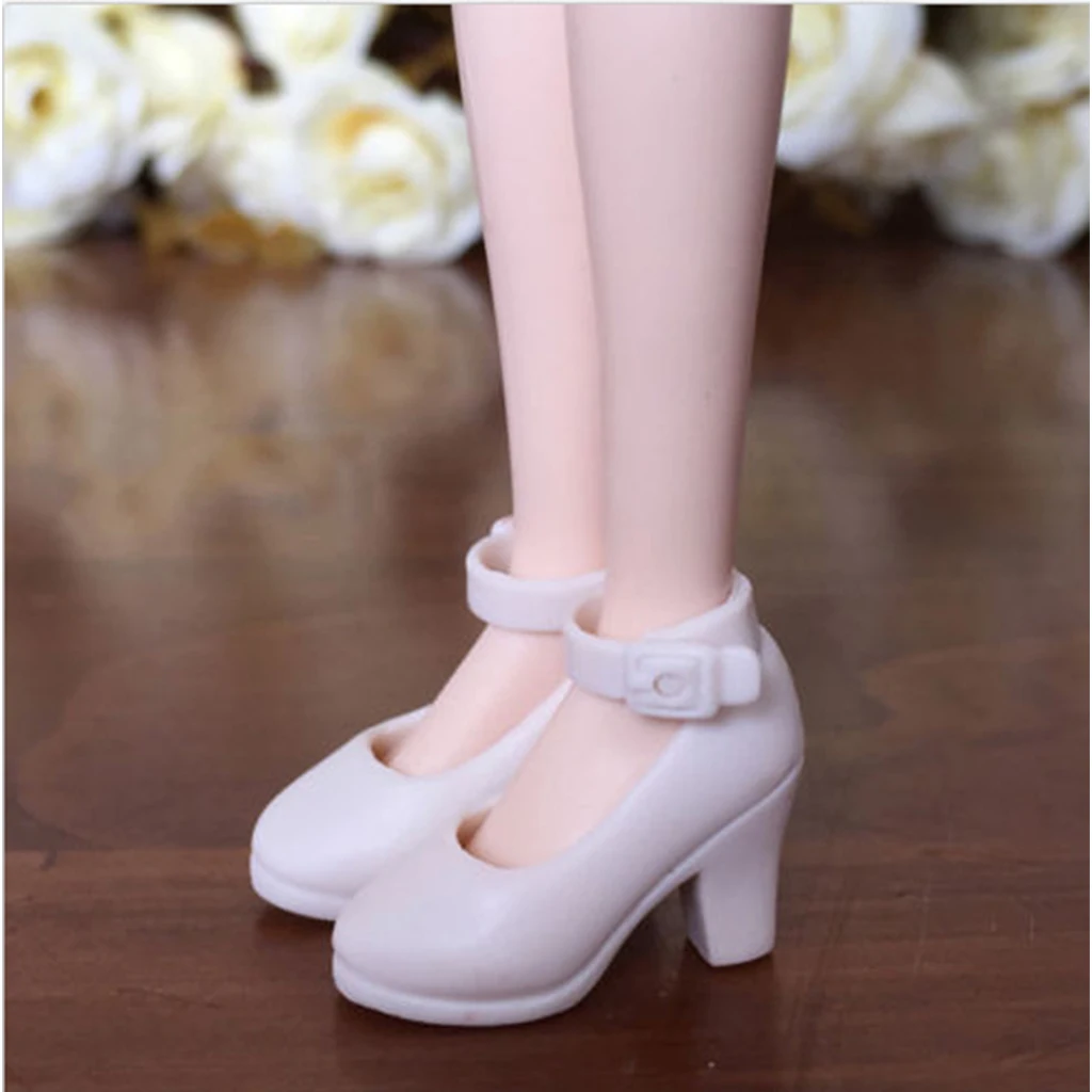 4Pairs 1/6 High Heel Shoes For Dolls For Licca Momoko Doll Shoes Fashion  Plastic Shoes For Girls Dolls White Red Shoes