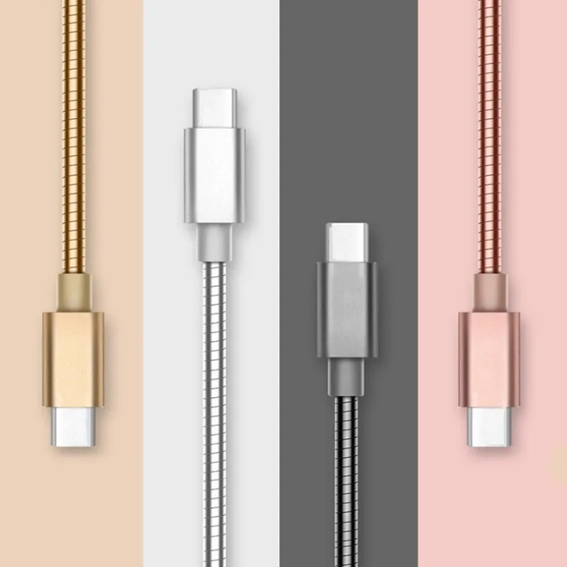 Металлический плетеный кабель Micro USB Type C для Huawei P10 P20 передачи данных быстрой