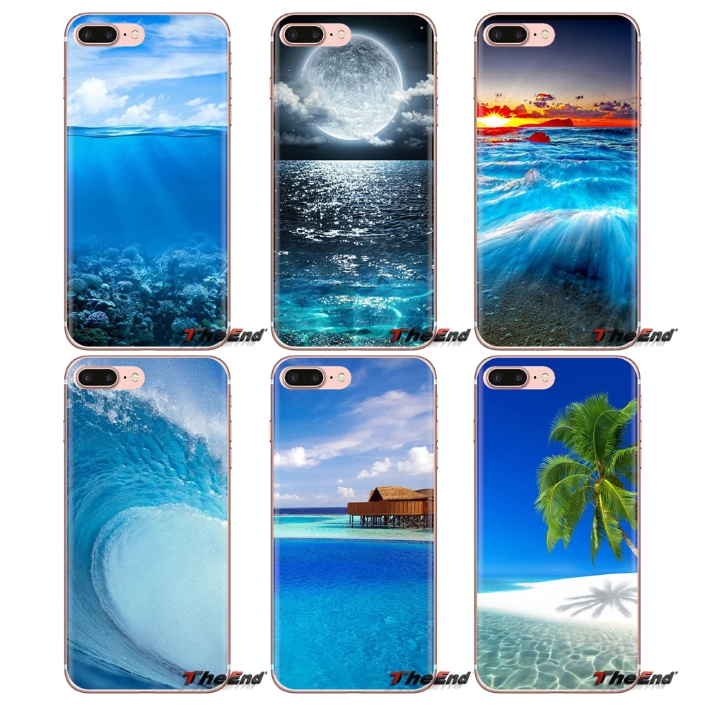 

For Xiaomi Redmi 4A S2 Note 3 3S 4 4X 5 Plus 6 7 6A Pro Pocophone F1 Transparent Soft Shell Covers summer ocean Seascape