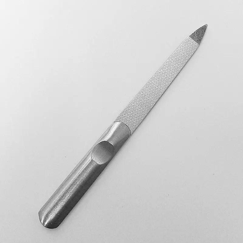 Пластиковые ручки из нержавеющей стали пилки для ногтей Pro пилка для ногтей DIY маникюр педикюр инструмент для ногтей