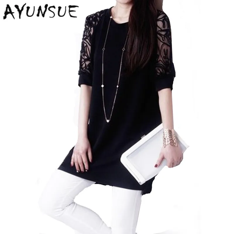 Весна лето 2020 одежда больших размеров цельное платье модное кружевное свободное