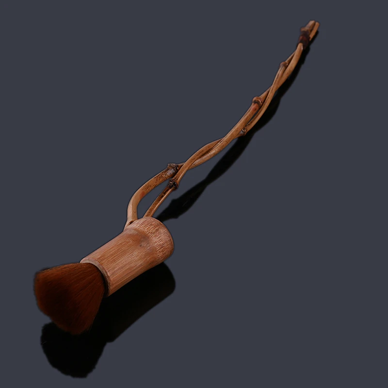 Креативный ручной работы бамбуковая ручка мягкие аксессуары для волос чай инструмент для чистки домашний заварник чайный лоток Панель с выемкой щетка для чистки