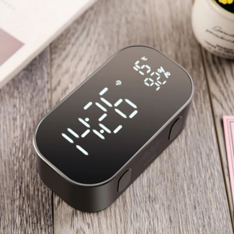 

New wireless Bluetooth speaker with FM radio bass LED alarm clock display support Aux TF USB music player office home out