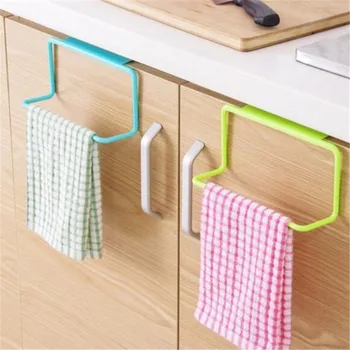 

Door Tea Towel Rack Bar Hanging Holder Rail Organizer Bathroom Cabinet Cupboard Hanger Kitchen Accessories Storage Rack Holder