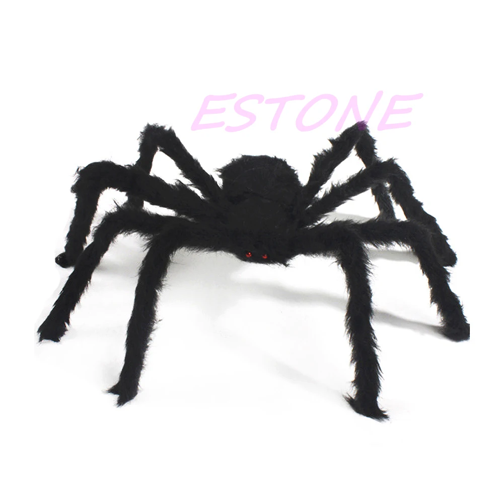 

2019 Plush Soft Toy Black Plush Spider Red Eye Halloween Decoration Party Favours HotRamadan Festival GiftRamadan Festival Gift