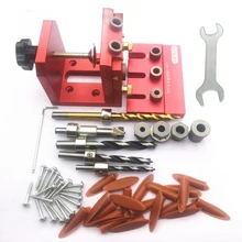 Карманный набор для сверления отверстий с 9 мм ступенчатым сверлом для дерева, дюбель, джиг для сверления отверстий, направляющий локатор, деревообрабатывающий Столярный набор инструментов