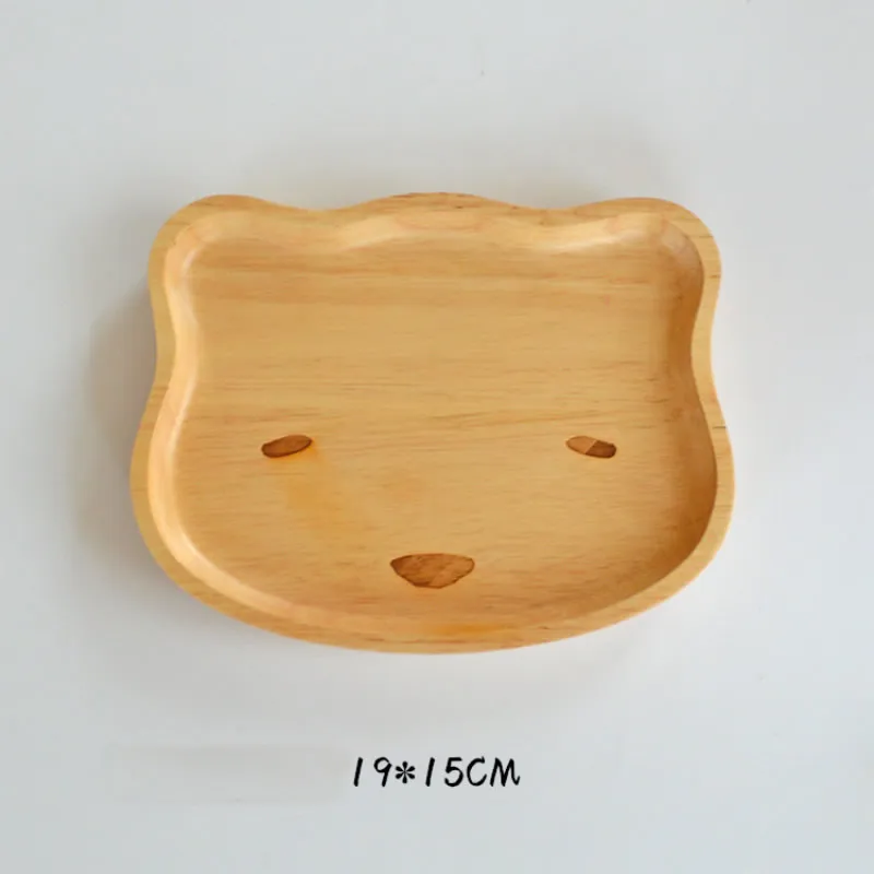 Милый мультфильм Животные деревянная тарелка Творческий кухня дети любят пластины деревянные блюда