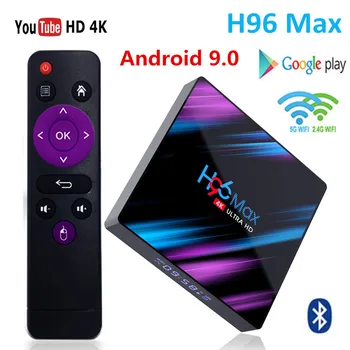 

H96 MAX Smart TV Box Android 9.0 4GB RAM 32GB/64GB ROM Rockchip RK3318 4K USB3.0 H.265 Google Play IP TV Set Top Box PK TX3 mini