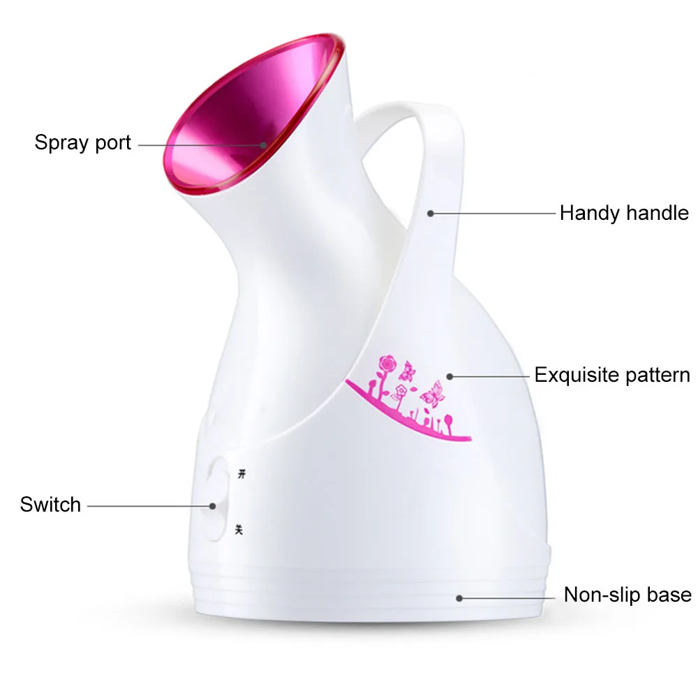  Facial Face Steamer Deep Clearing Mist Steam Sprayer Face Sauna Spa Skin Care Vaporizer Promote Blo