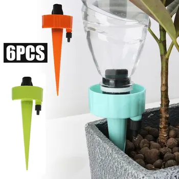 

6Pcs/set Self Automatic Watering Spikes Irrigation System Plant Self Watering Adjustable Stakes System Vacation Plant Waterer