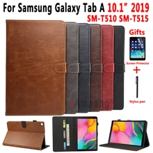 Премиум кожаный чехол для samsung Galaxy Tab A 10,1 SM-T510 SM-T515 T510 T515, чехол-подставка для samsung Tab A 10,1