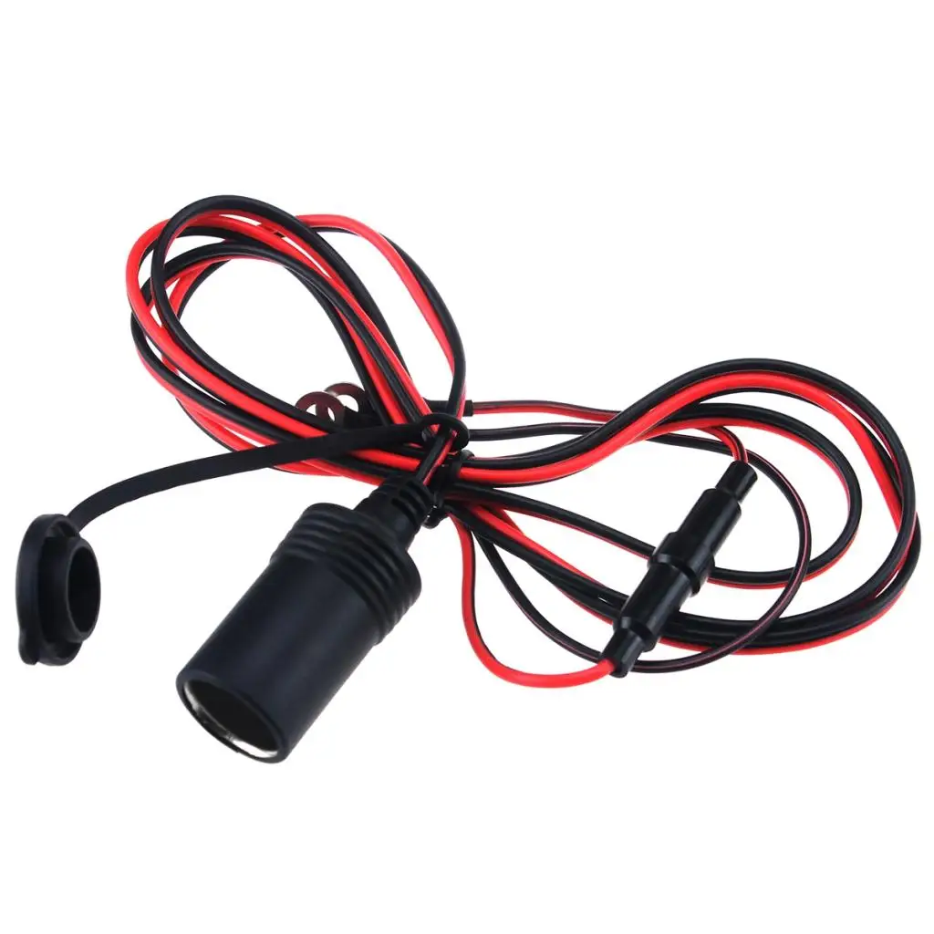 Waterproof 12 Volt Outlet Power Socket Car Truck Motorcycle Cigarette Lighter Plug with Fuse Wire