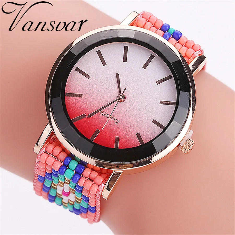 Hot Selling Vansvar Fashion Handmade Braided Watch Casual Women Wrist Watches Luxury Ladies Quartz Watches Relogio Feminino 2115