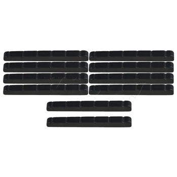 

Yibuy 10 pcs Stainless Steel Black 6 String Guitar Nuts for Electric Guitar Maker