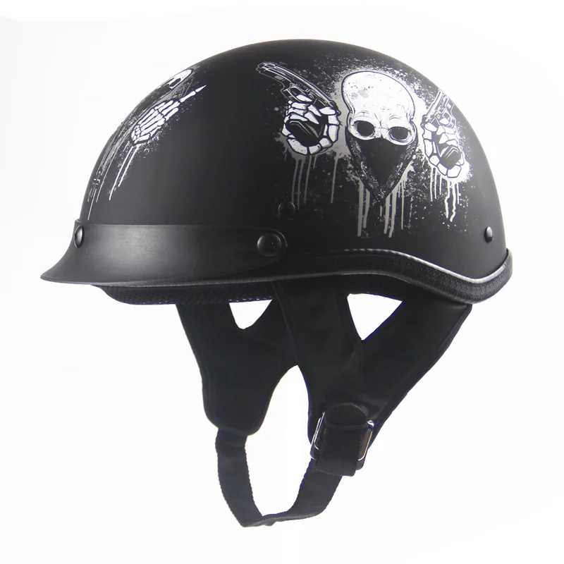 

Dot approved Helmet Motorcycle Engine Open face means Personality Retro motorcycle Skull Helmet