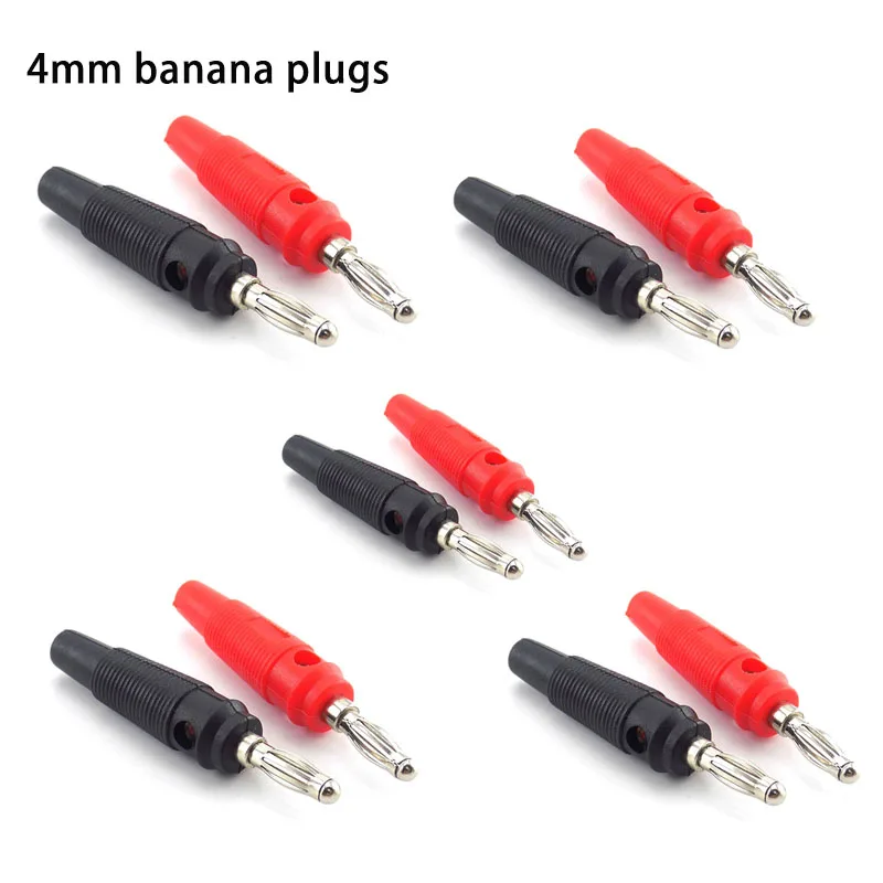 

4MM Banana Plug Audio Speaker Connectors Amplifier Speaker Binding Post 4mm Banana Jack Plug For Cable Terminals Red and Black