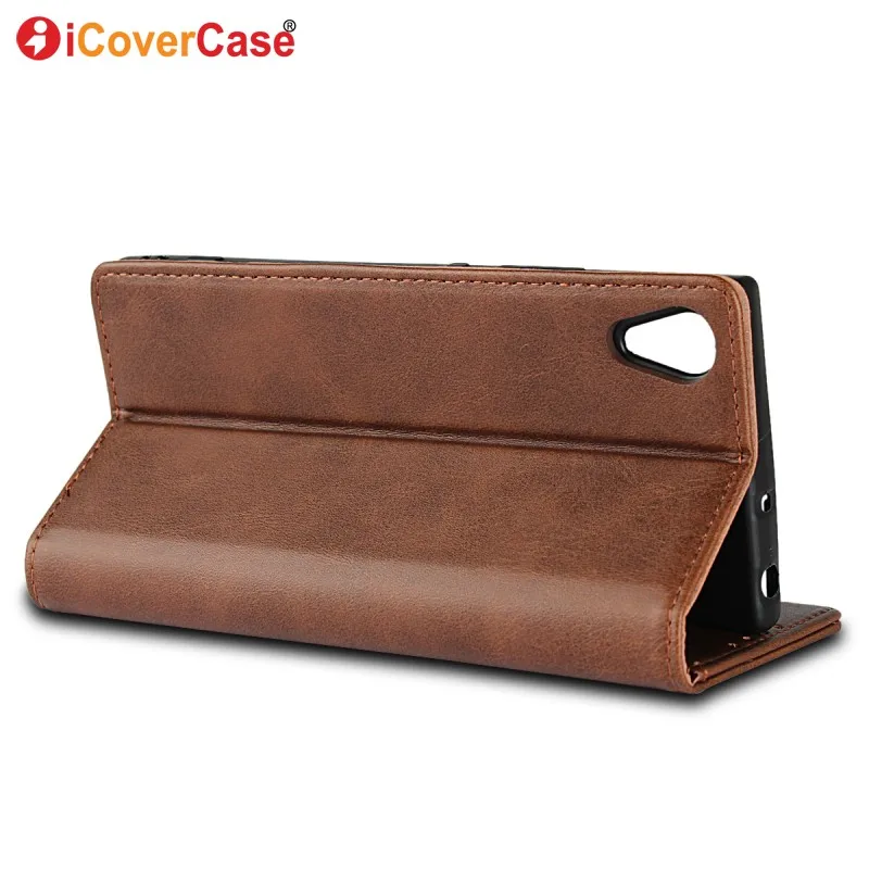 Najtaniej Etui z klapką SKÓRZANY PORTFEL dla Sony Xperia XA1 magnetyczny pokrywa Coque Funda Hoesjes dla Sony Xperia XA1 Ultra etui na telefony akcesoria