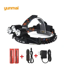 5 Светодиодный лазер 8000Lm XML T6+ 2Q5+ 2 светодиодный фары фара фонарь+ 2x18650 Батарея+ EU/US/UK/зарядное устройство AU Рыбалка Свет