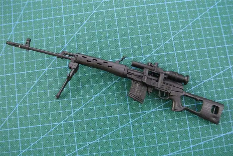 1:6 SVD снайперская винтовка 1:6 пистолет Модель с черным покрытием пластиковая военная модель аксессуары для 1" экшен-фигурки дисплей и коллекция